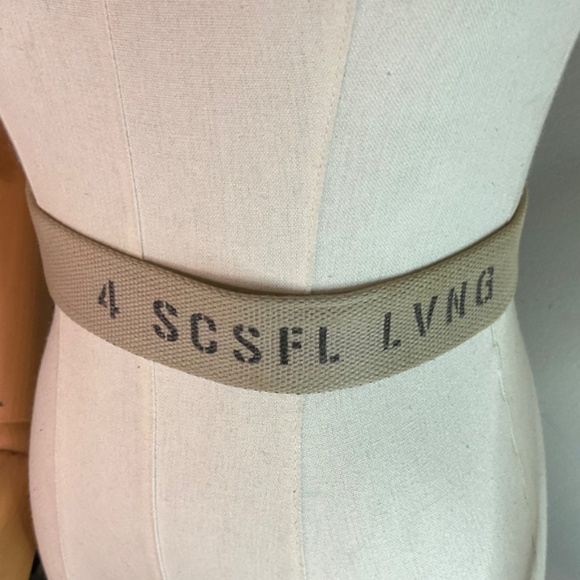 Diesel Khaki Webbing with Black Leather Trim Vintage Belt 70cm/28in x 1.5in main image 4